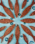 Artisan Circle Of Fish Medium Art Frame - Aqua