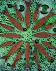 Artisan Circle Of Fish Medium Art Frame - Green