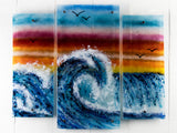 Artisan Crashing Waves Staggered Triptych