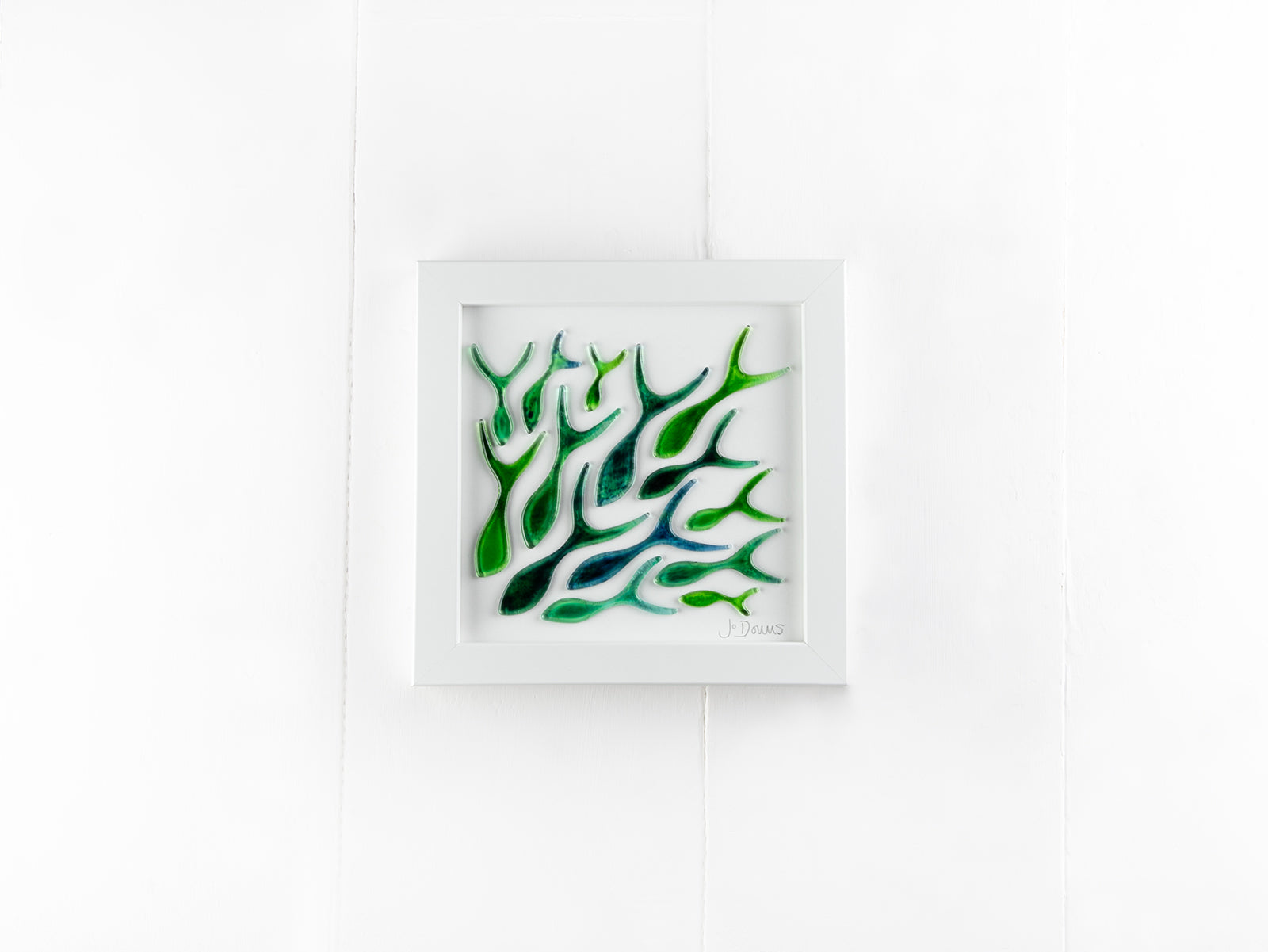 Shoaling Fish Emerald Green Medium Art Frame