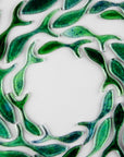 Shoaling Fish Emerald Swirl Large Art Frame