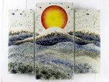 Artisan Intricate Sunrise Staggered Triptych