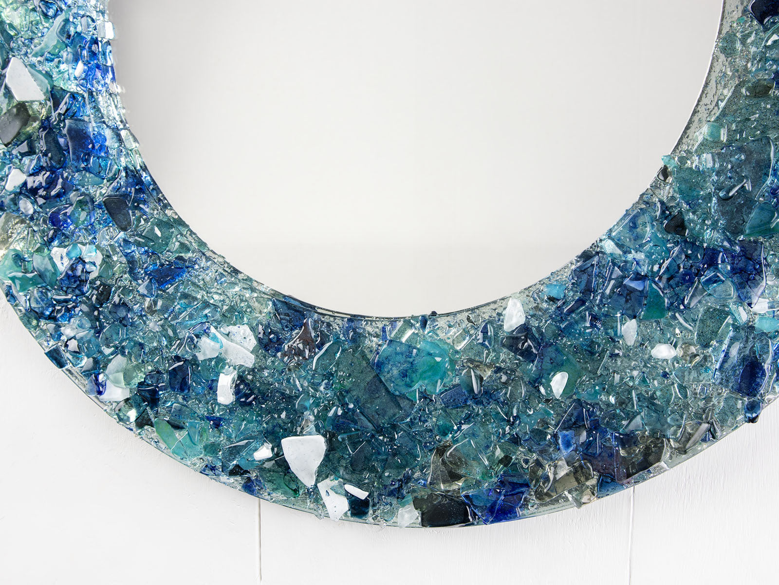 Artisan Beachcomber 50cm Round Mirror - Aqua Blues