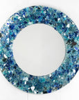 Artisan Beachcomber 50cm Round Mirror - Aqua Blues
