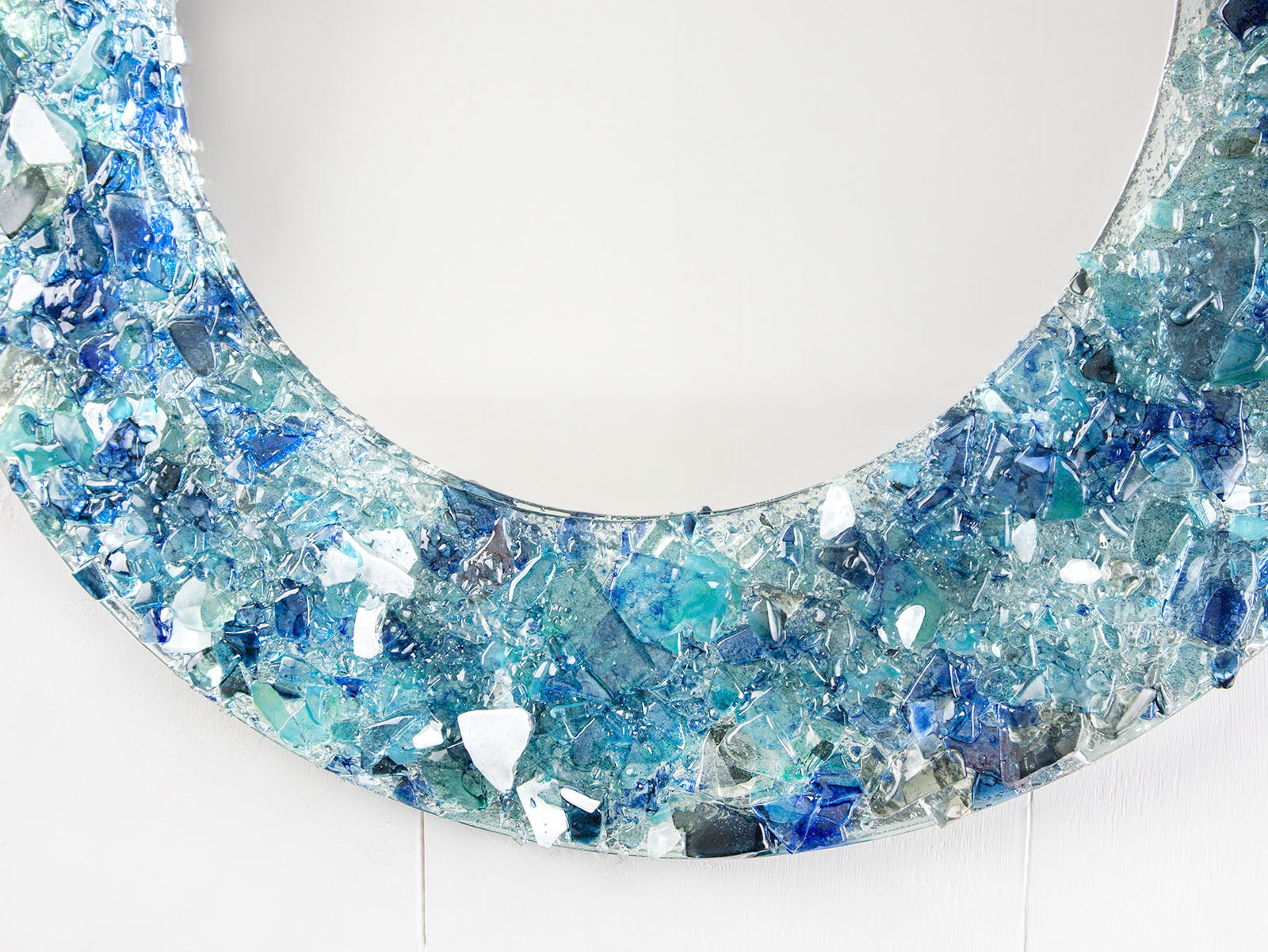 Artisan Beachcomber 50cm Round Mirror - Aqua Blues
