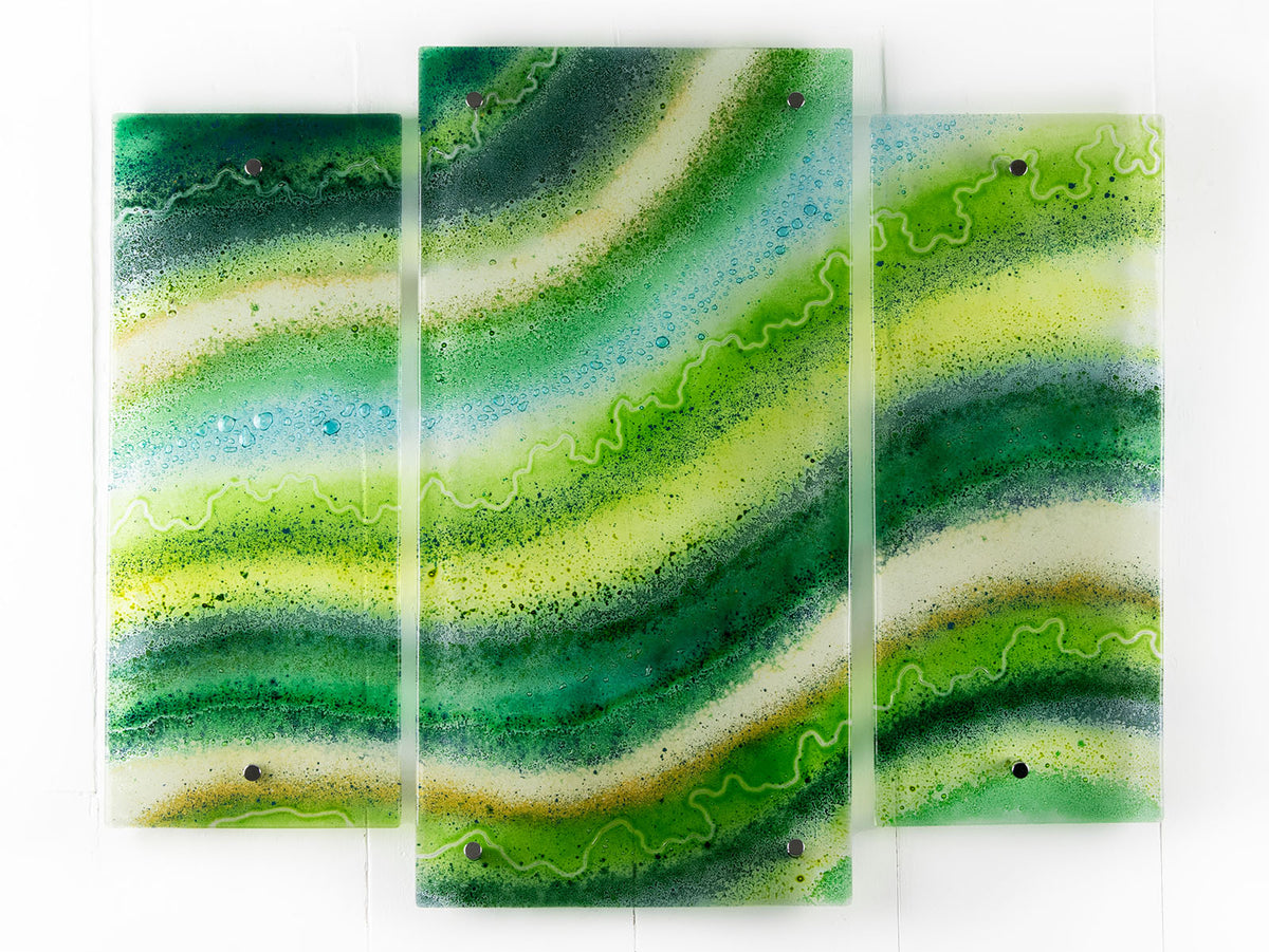 Small Triptych Artisan Triptych – Jo Downs Handmade Glass