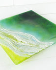 Artisan View From Above Square Platter - Green