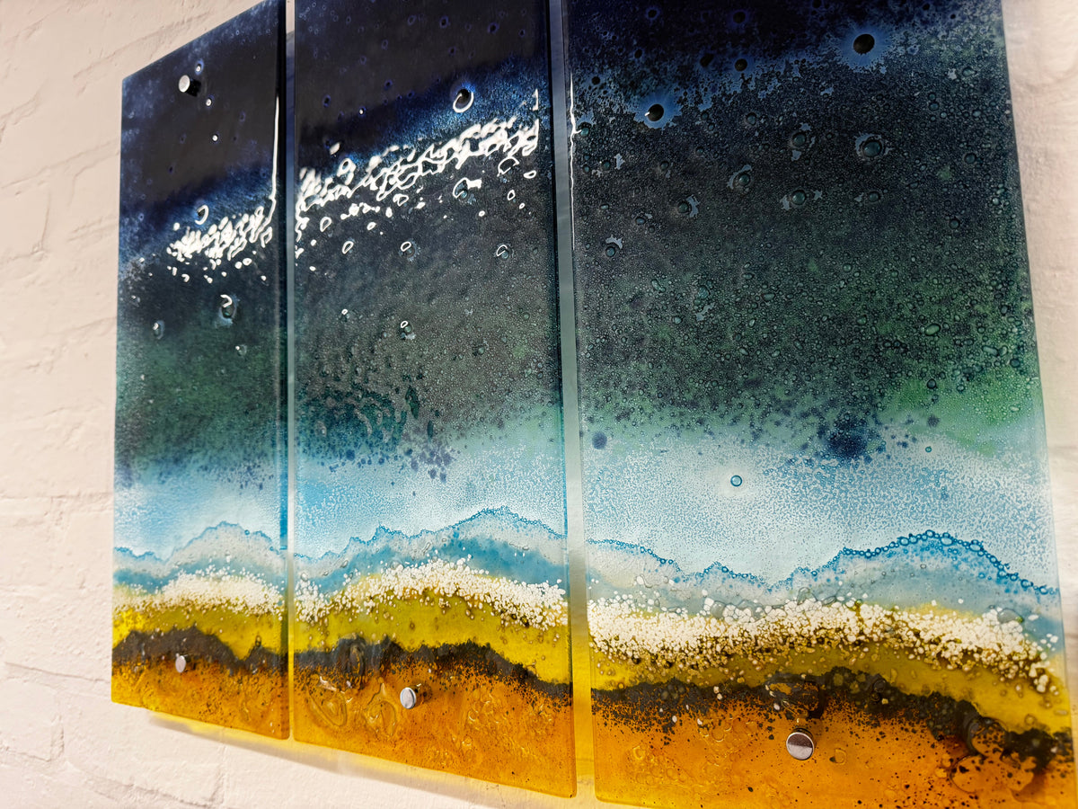 Small Triptych Artisan Daymer Small Triptych – Jo Downs Handmade Glass