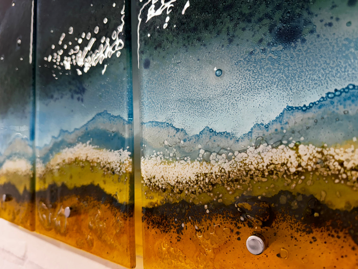 Small Triptych Artisan Daymer Small Triptych – Jo Downs Handmade Glass