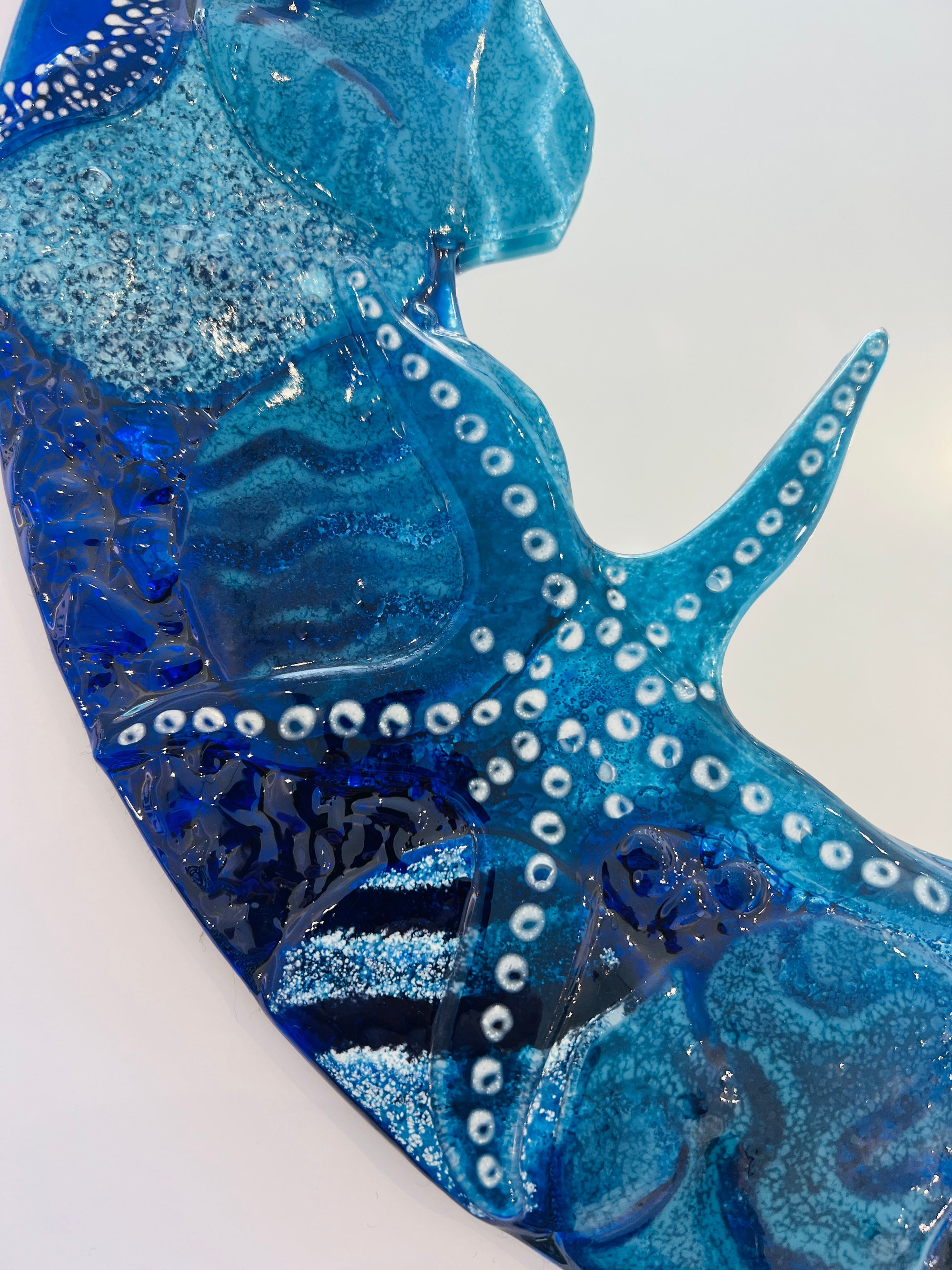 Signature Royal Blue Reef 50cm Round Mirror