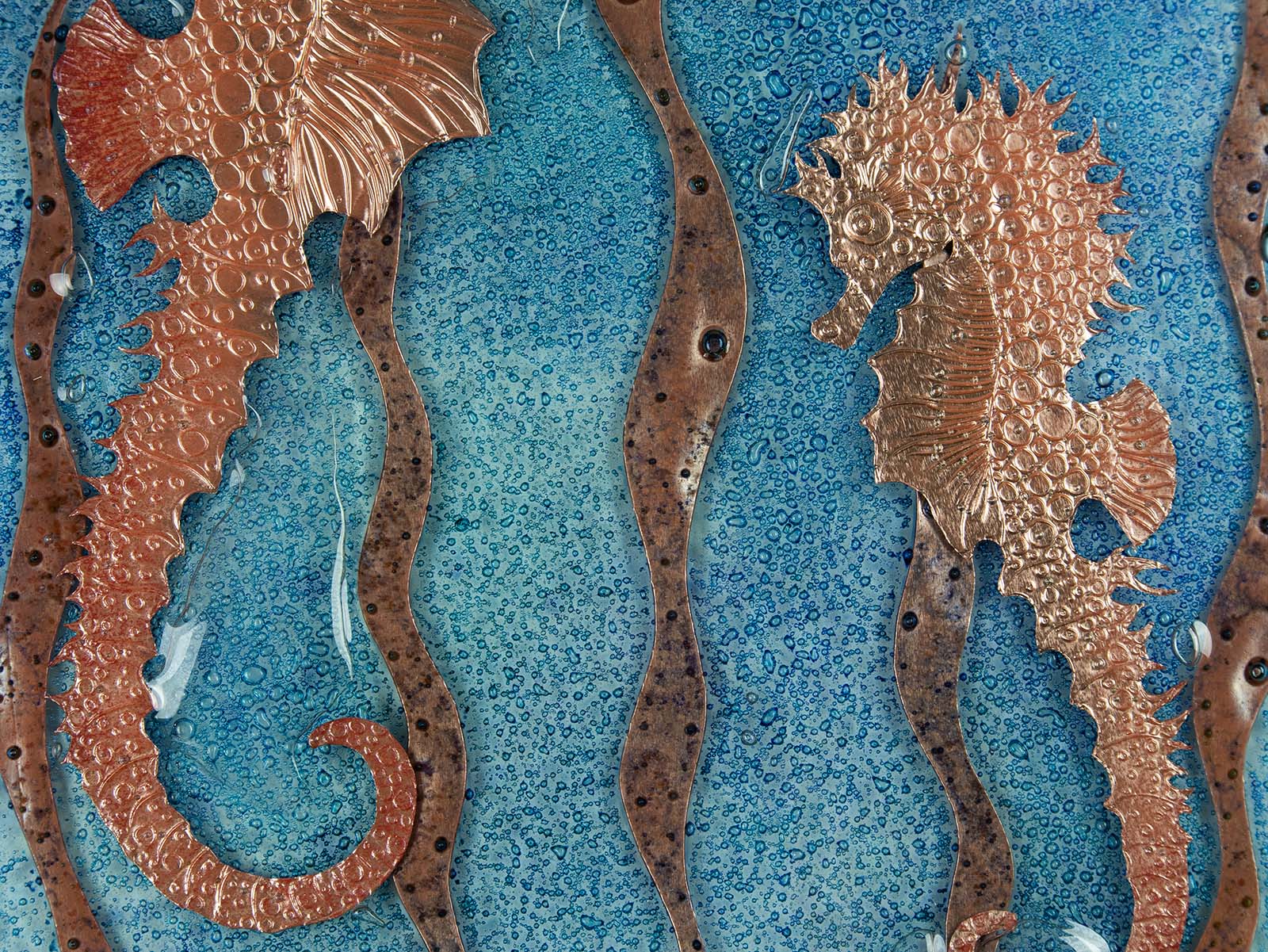 Artisan Twin Seahorse Large Rectangular Art Frame