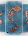 Artisan Jellyfish Intricate Staggered Triptych