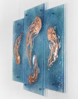 Artisan Jellyfish Intricate Staggered Triptych