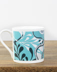 Balmoral Mug Large - Floral - Teal