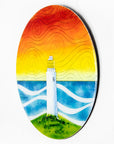 Artisan Lighthouse At Sunrise Round Panel