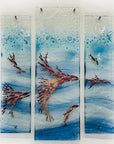 Artisan Ocean of Fish Staggered Triptych