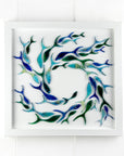 Shoaling Fish Marine Swirl Large Art Frame