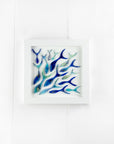 Shoaling Fish Marine Blue Medium Art Frame