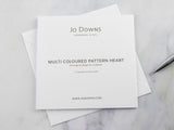 Greeting Card - Multi Coloured Pattern Heart