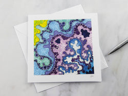 Greeting Card - Multi Coloured Swirl