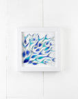 Shoaling Fish Blue Medium Art Frame