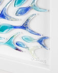 Shoaling Fish Blue Medium Art Frame