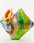 Artisan Rainbow Waves Large Vase