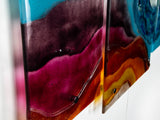 Artisan Rainbow Waves Staggered Triptych