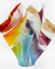 Artisan Rainbow Waves Extra Large Vase - A