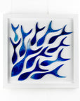 Shoaling Fish Royal Blue Large Art Frame