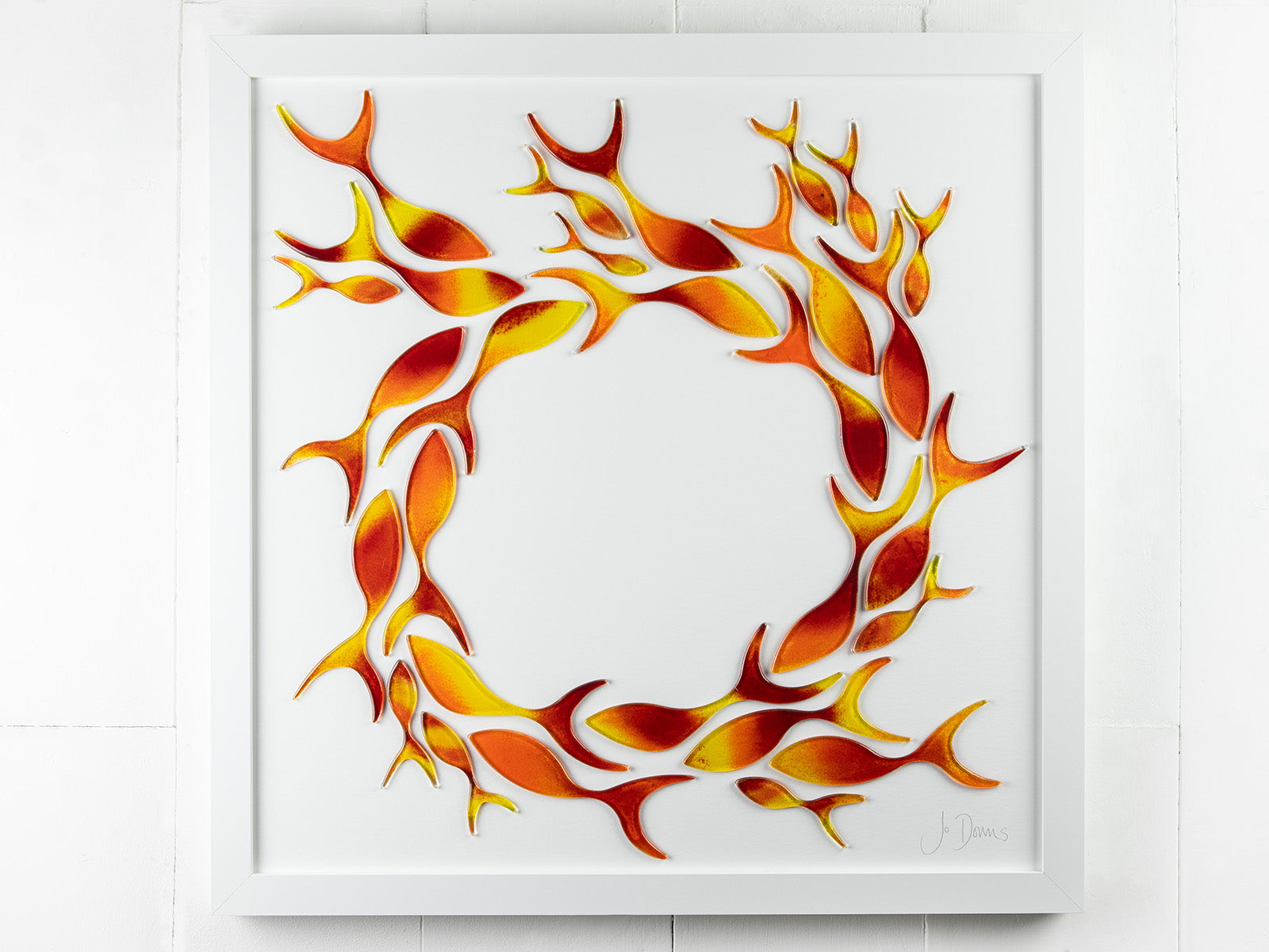 Shoaling Fish Ocean Flame Extra Large Art Frame