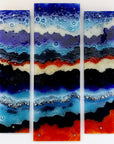 Artisan Vibrant Sunset 90cm Staggered Triptych