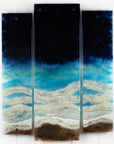 Artisan View From Above 90cm Staggered Triptych