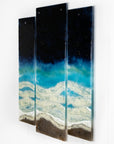 Artisan View From Above 90cm Staggered Triptych