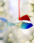 Christmas Hanging - Festive Fish Blue