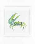 Artisan Coastal Crab Pastel Large Art Frame