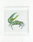 Artisan Coastal Crab Green Large Art Frame