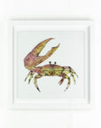 Artisan Coastal Crab Pink Large Art Frame