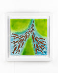 Artisan Swimming Fish Large Art Frame - Sea Green
