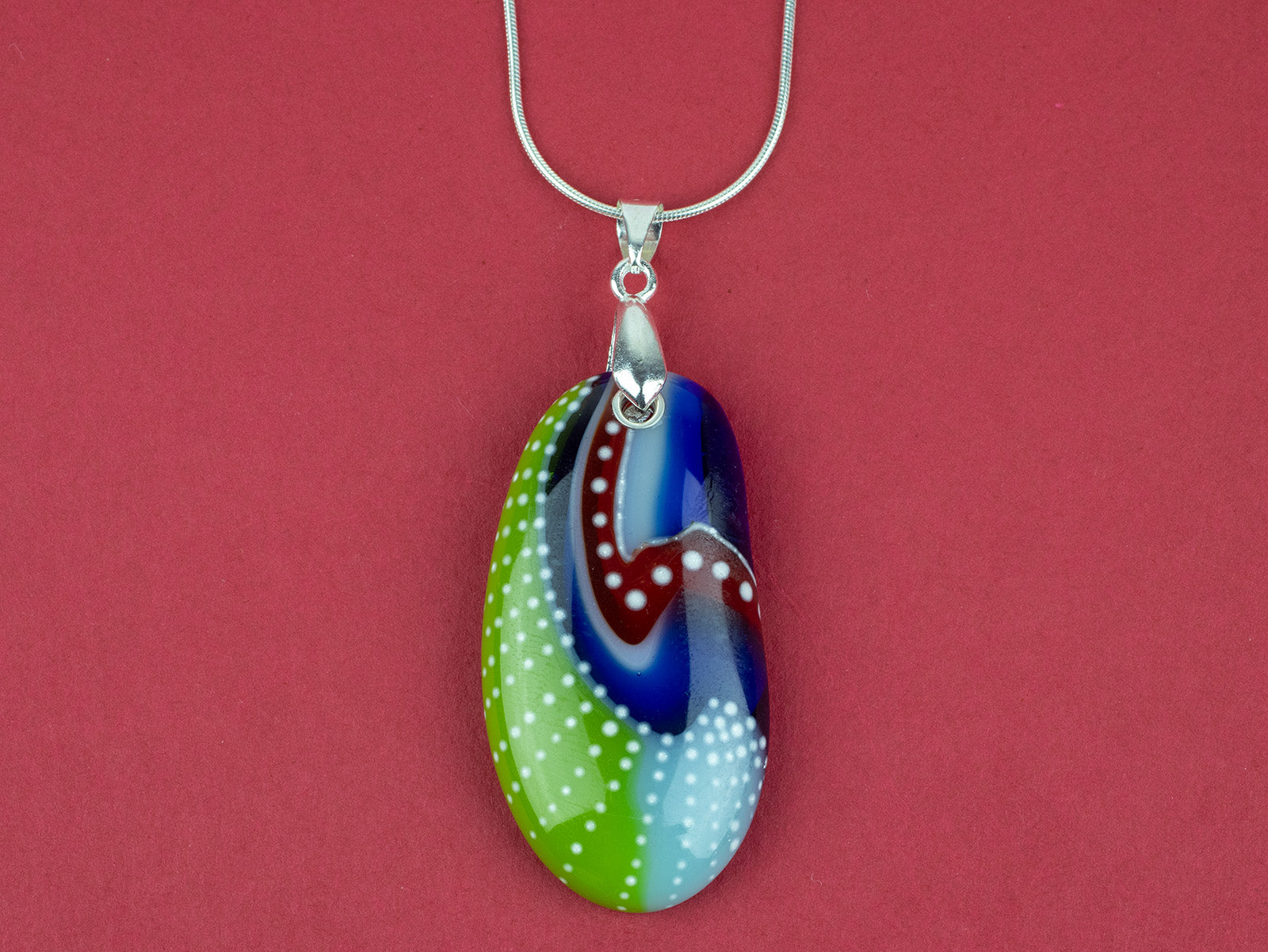 Signature Medium Gem Pendant - Sea Meadow
