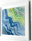 Jo Downs Signature Blue Ocean Waves Large Art Frame