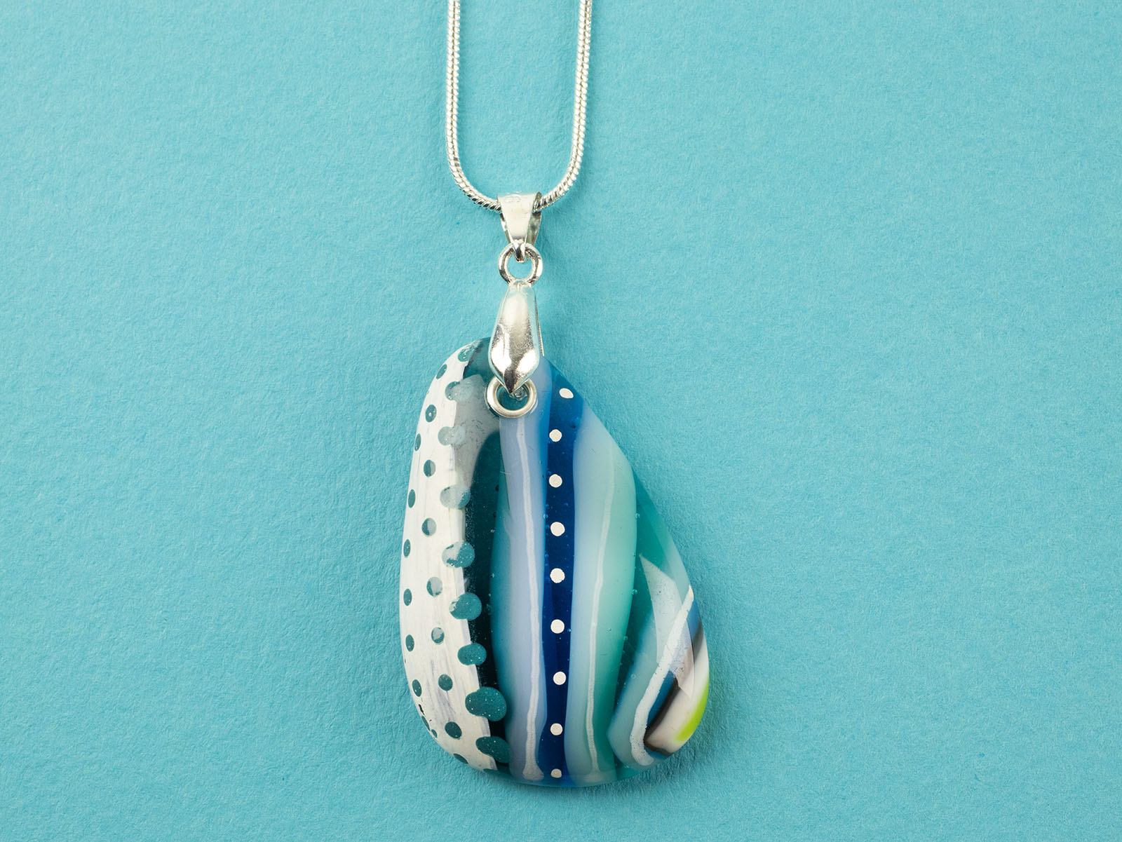 Signature Large Gem Pendant - Coastal Glow