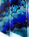 Artisan Atlantic Blues Staggered Triptych