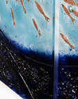 Artisan Deep Blue Tides 90cm Staggered Triptych