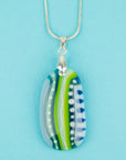 Signature Medium Gem Pendant - Ocean Fern