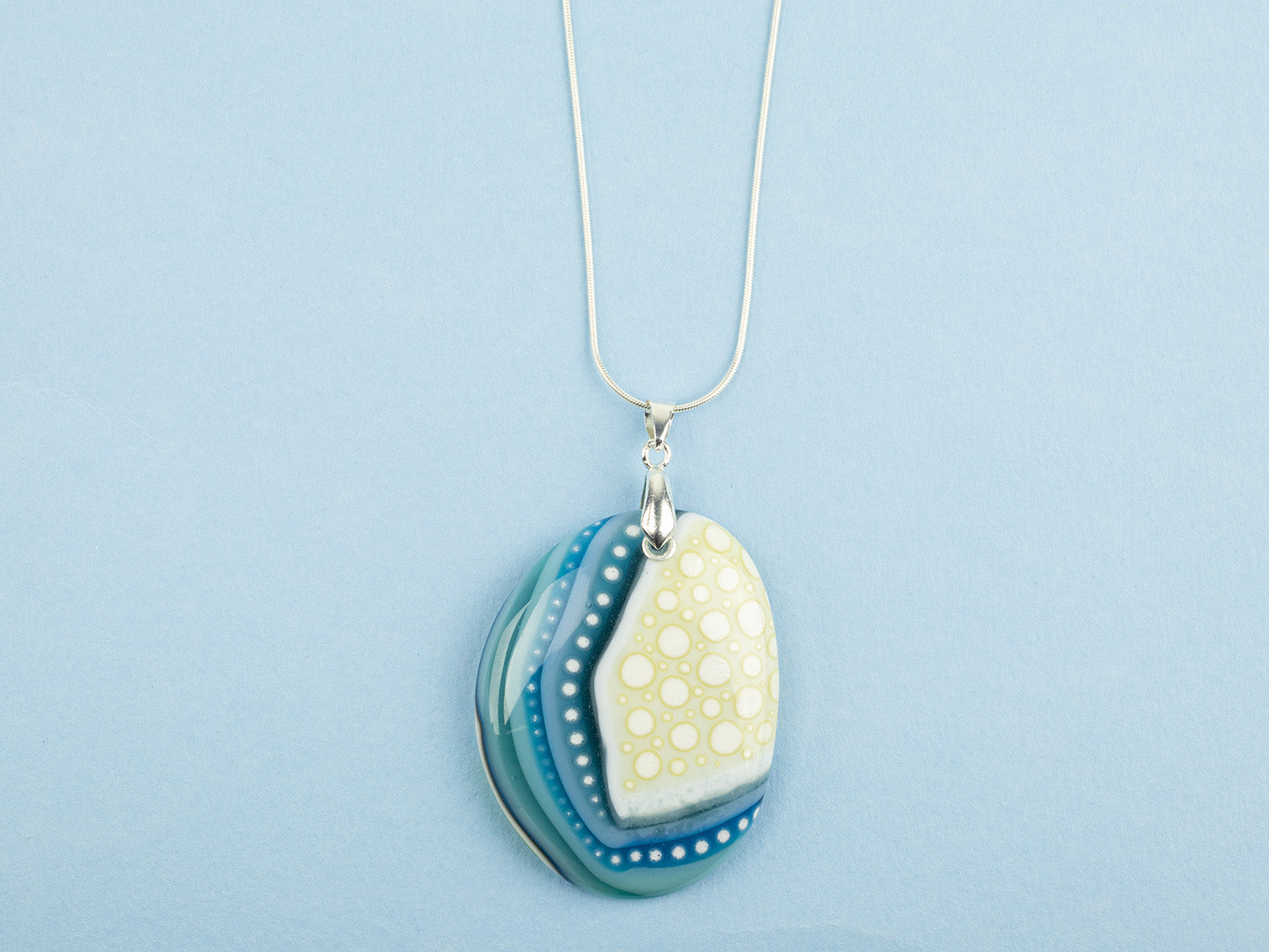 Signature Large Gem Pendant - Ethereal Ocean