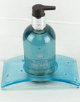 Fused glass single arc in topaz colourway with hand dispenser