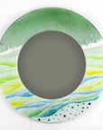 Artisan Pastel Waves 50cm Round Mirror