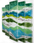 Artisan Emerald Ocean Staggered Quintych