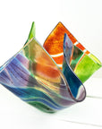 Artisan Rainbow Waves Large Vase